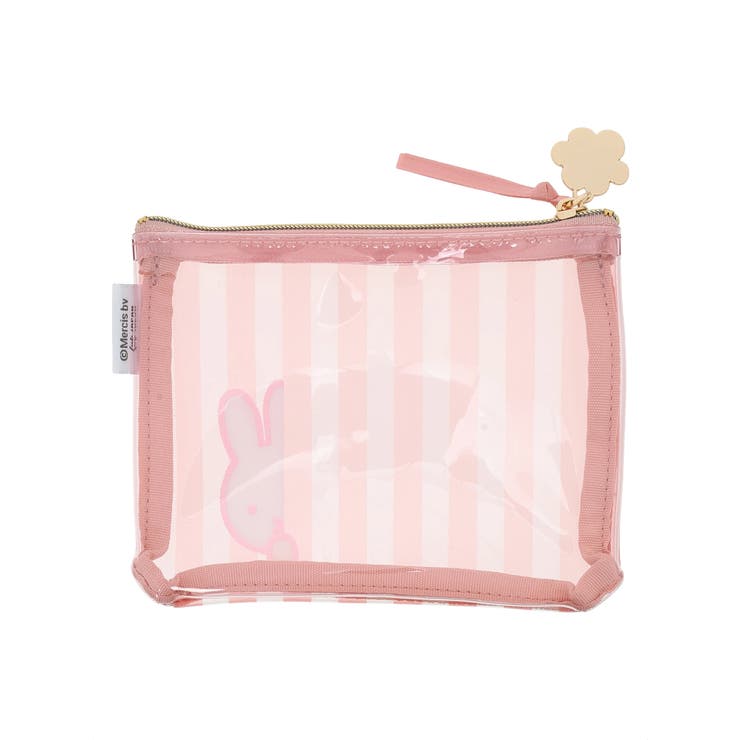 miffy ストライプ柄ミニフラットポーチ ピンク【ミッフィー】 | LUDIC PARK | 詳細画像2 