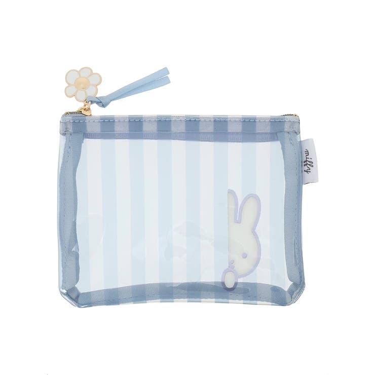 - | miffy ストライプ柄ミニフラットポーチ ブルー【ミッフィー】 | LUDIC PARK