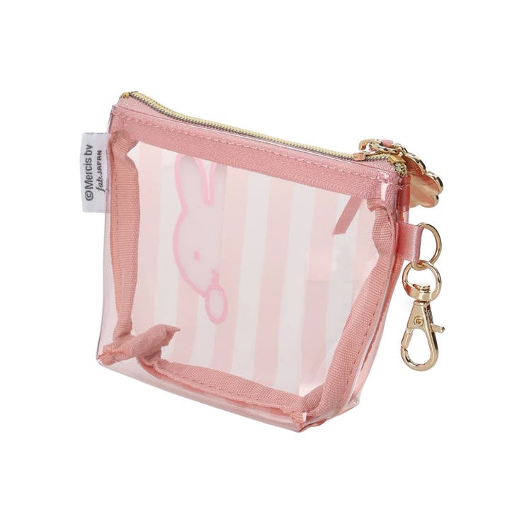 miffy ストライプ柄ミニ台形ポーチ ピンク【ミッフィー】 | LUDIC PARK | 詳細画像2 