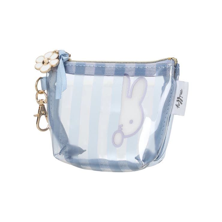 miffy ストライプ柄ミニ台形ポーチ ブルー【ミッフィー】 | LUDIC PARK | 詳細画像1 