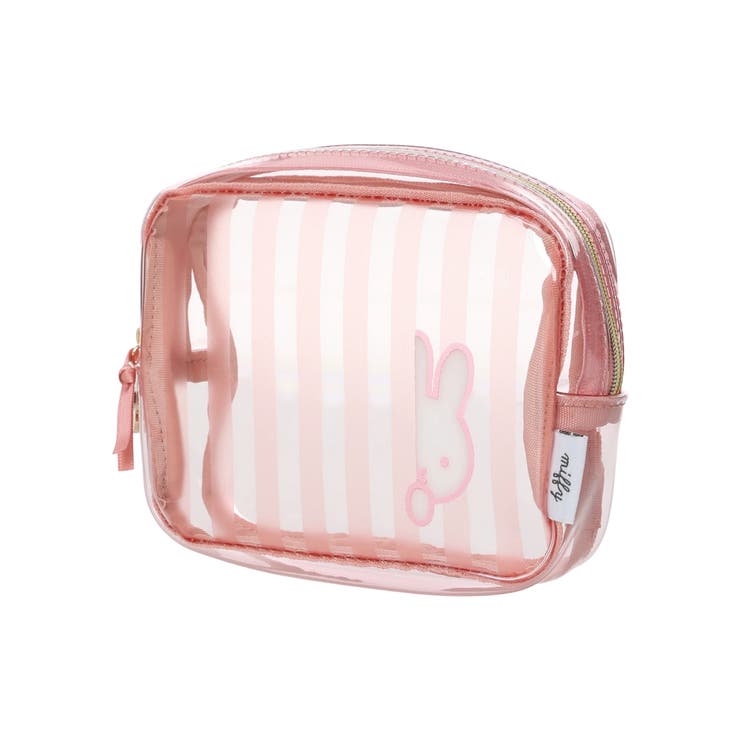- | miffy ストライプ柄スクエアポーチ ピンク【ミッフィー】 | LUDIC PARK