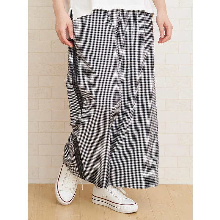 Ａ柄 | サイドレースラインワイドパンツ | LUDIC PARK