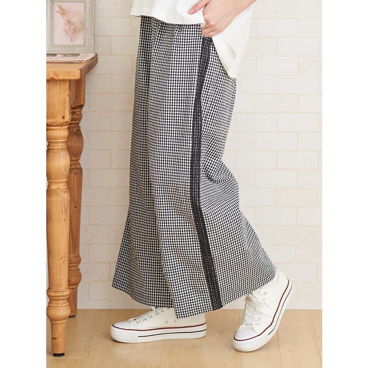 サイドレースラインワイドパンツ | LUDIC PARK | 詳細画像3 