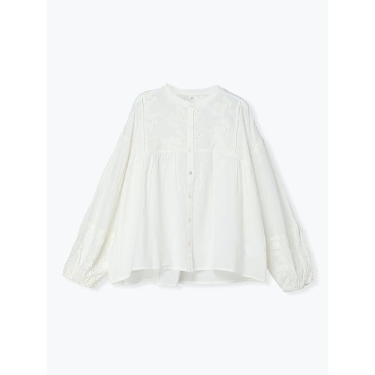 花刺繍コットンブラウス | LUDIC PARK | 詳細画像1 
