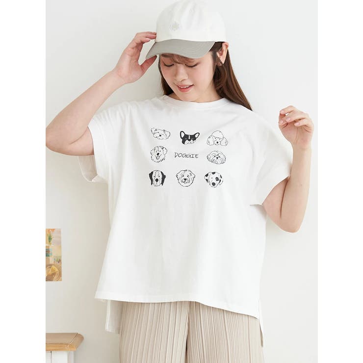 オフホワイト | ドックイラストTシャツ | LUDIC PARK