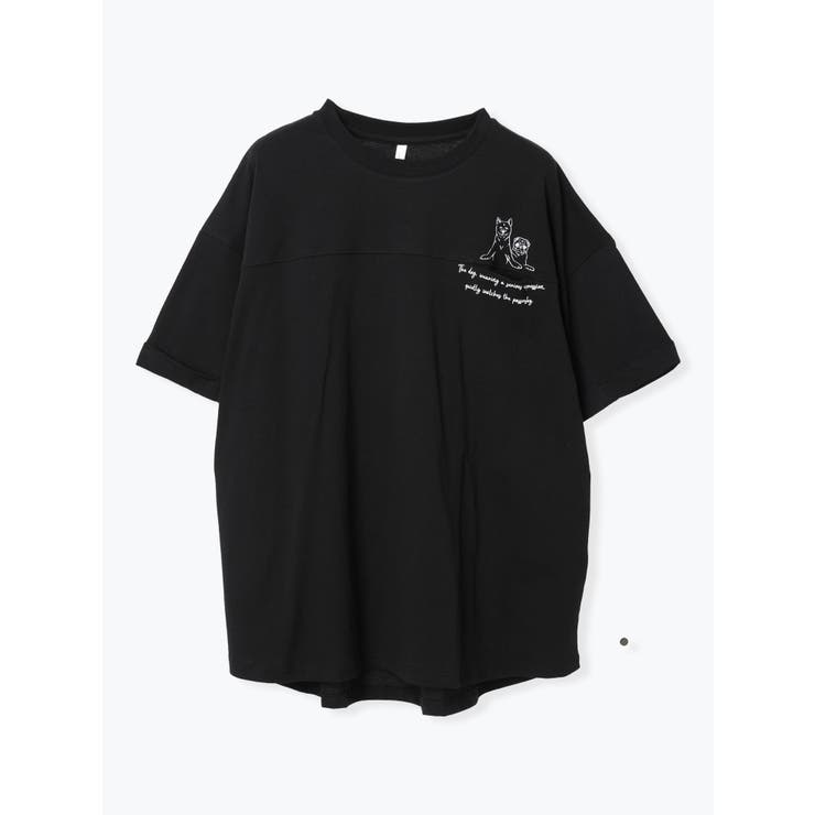 黒 | ポケットイヌTシャツ | LUDIC PARK