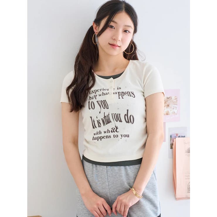ボカシロゴフェイクレイヤードTシャツ | LUDIC PARK | 詳細画像1 