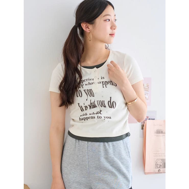 ボカシロゴフェイクレイヤードTシャツ | LUDIC PARK | 詳細画像2 