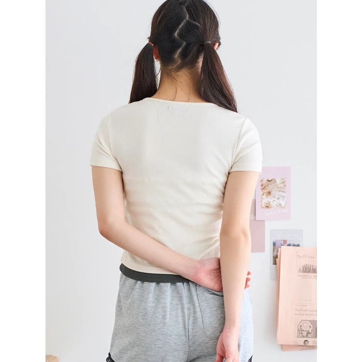 ボカシロゴフェイクレイヤードTシャツ | LUDIC PARK | 詳細画像4 