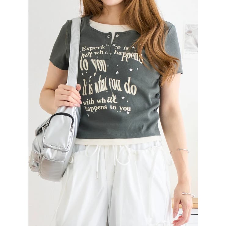 ボカシロゴフェイクレイヤードTシャツ | LUDIC PARK | 詳細画像13 