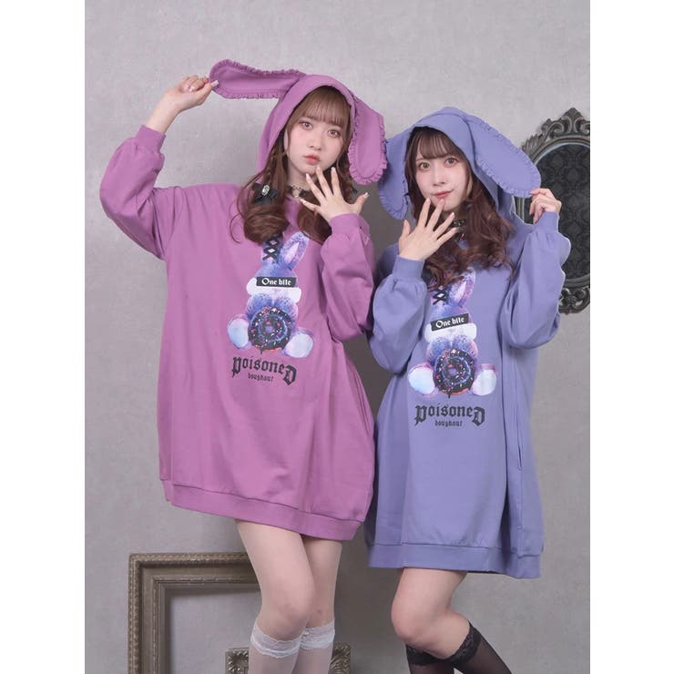 ドーナツ病みうさぎ裏毛パーカーチュニック 品番 Plmw Ludic Park ルディックパーク のレディースファッション通販 Shoplist ショップリスト