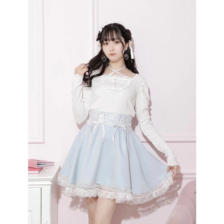 ノエミー NOEMIE お嬢さんバックレースアップチョーカーネック