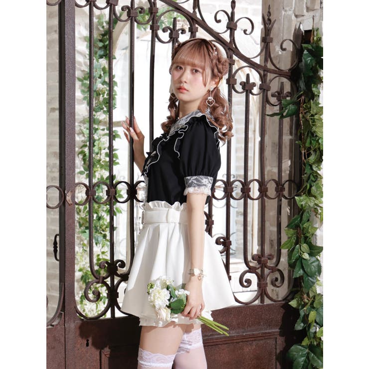 サッシュベルト付きフリルスカパン[品番：PLMW0010804]｜NOEMIE