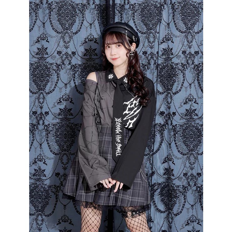 ［丈42cm］チェーン付き裾レースプリーツスカート | NOEMIE | 詳細画像6 