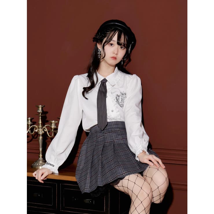 ［丈42cm］チェーン付き裾レースプリーツスカート | NOEMIE | 詳細画像18 