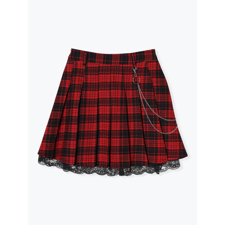 ［丈42cm］チェーン付き裾レースプリーツスカート | NOEMIE | 詳細画像31 