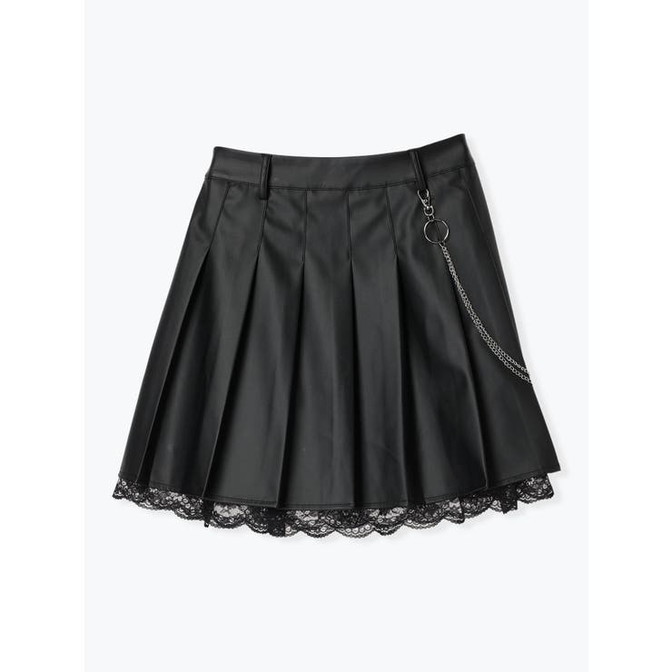 ［丈42cm］チェーン付き裾レースプリーツスカート | NOEMIE | 詳細画像34 