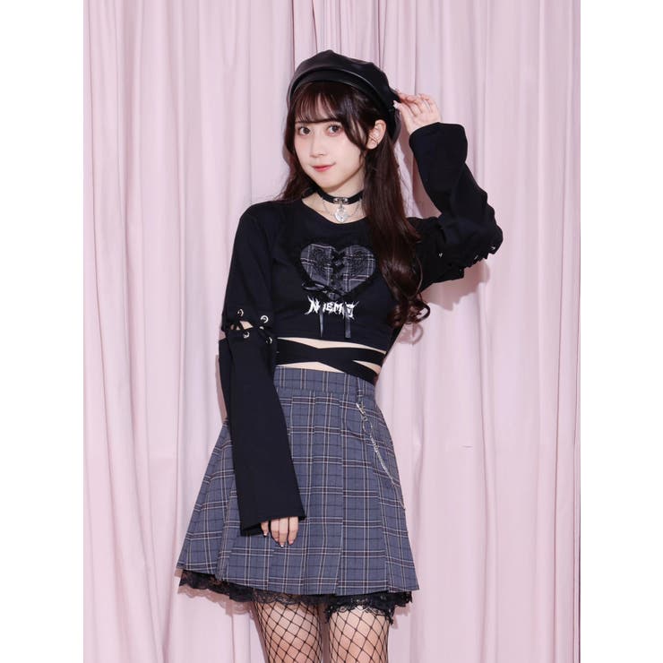 ハートスピンドルクロップドTシャツ[品番：PLMW0011256]｜NOEMIE