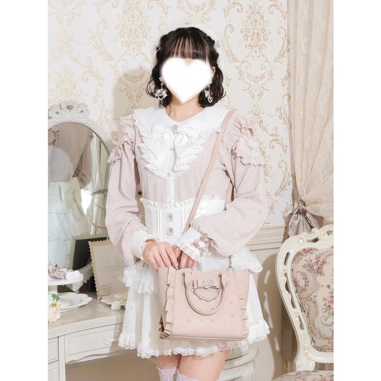 バロン♡花うさぎハリネズミ♡丸底　2wayショルダーバッグ ノエミー NOEMIE さきまるちゃんコラボ！キラキラビジュー2way