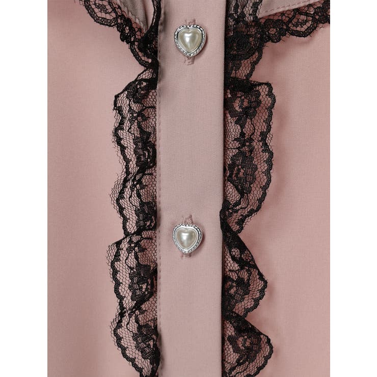 NOEMIE ノエミーラッフルフリルレースアップブラウス ラッフルフリルレースアップブラウス[品番：PLMW0012030