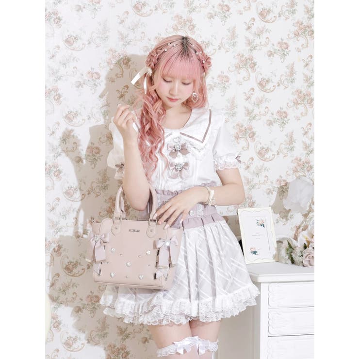 お嬢さんビジューレースアップ2WAYバッグ | NOEMIE | 詳細画像3 