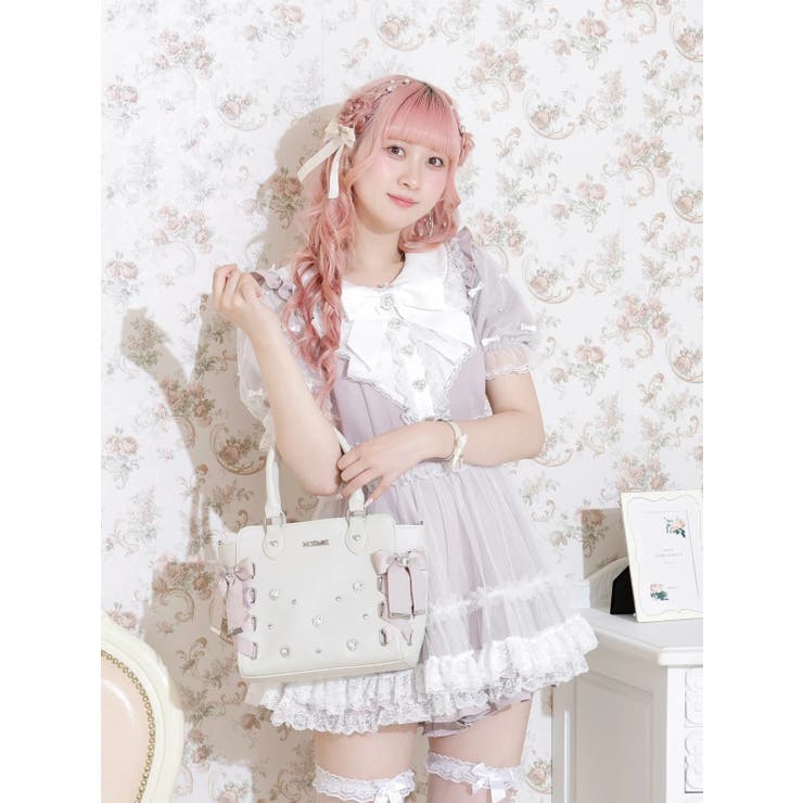 お嬢さんビジューレースアップ2WAYバッグ | NOEMIE | 詳細画像11 