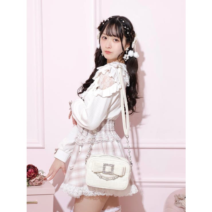 お嬢さんツイードリボンビジューショルダーバッグ[品番：PLMW0012634]｜NOEMIE （ノエミー）のレディースファッション通販｜SHOPLIST（ショップリスト）