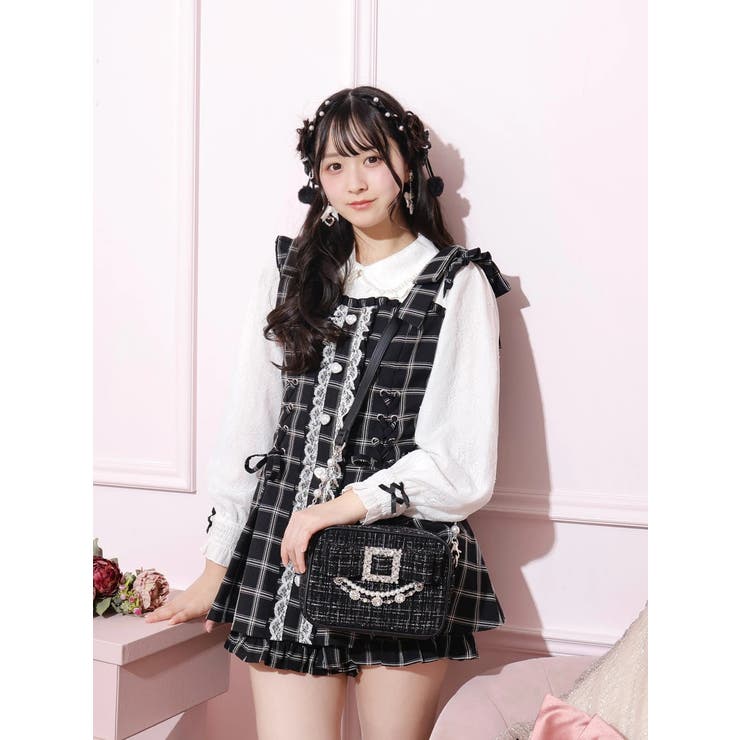 お嬢さんツイードリボンビジューショルダーバッグ | NOEMIE | 詳細画像6 