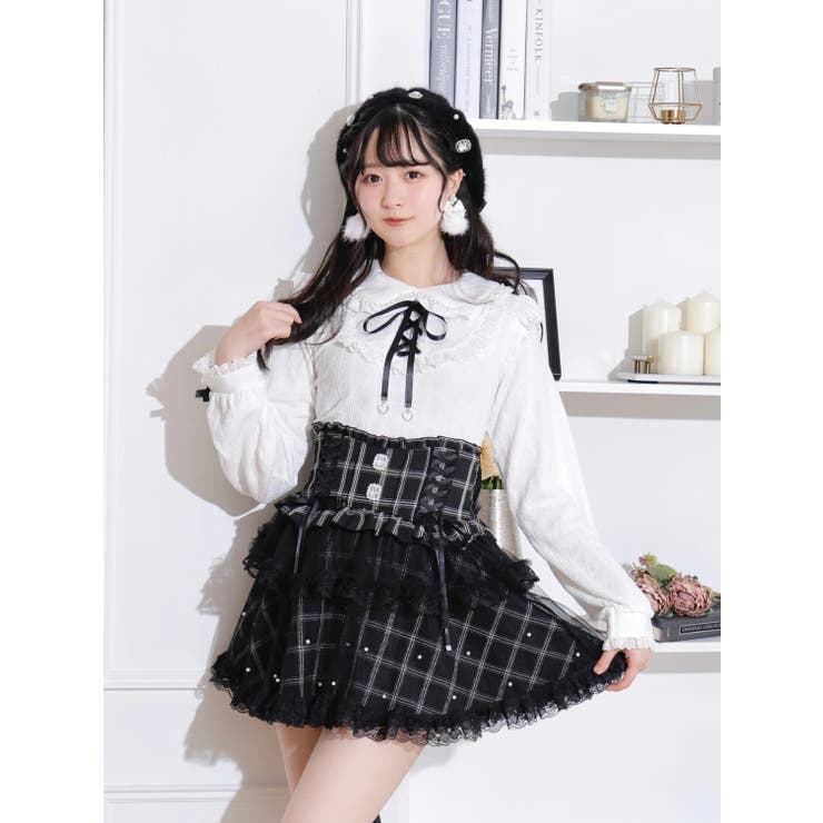 ノエミー NOEMIE お嬢さんバックレースアップチョーカーネック