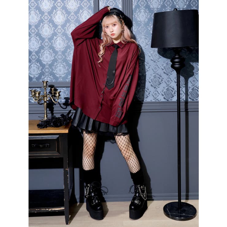 【★安心の定価販売★】 ネクタイ付きユニセックスシャツ[品番：PLMW0012711]｜NOEMIE トップス