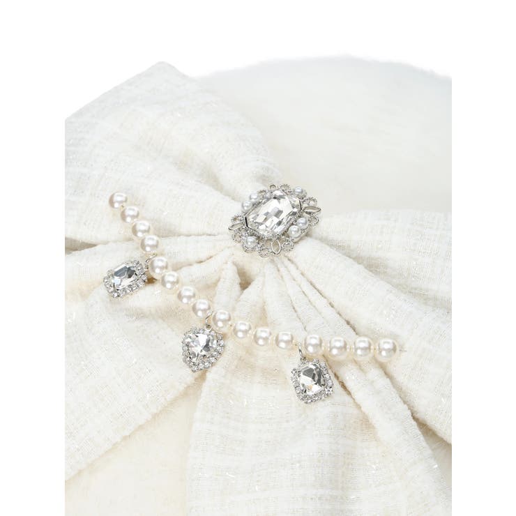 さきまるちゃんコラボツイードリボンベレー帽[品番：PLMW0012904