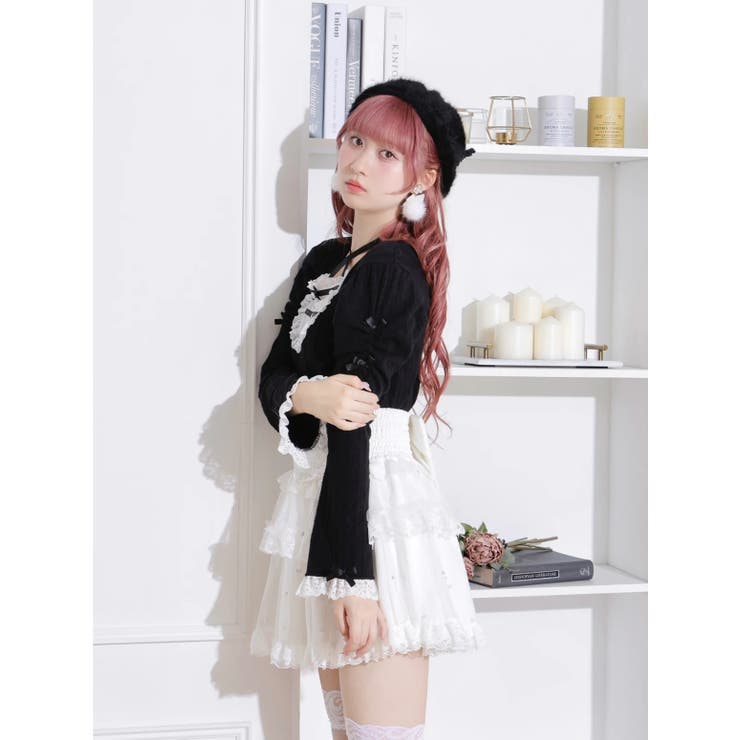 フレアスリーブバックレースアップカットソー[品番：PLMW0013025]｜NOEMIE（ノエミー ）のレディースファッション通販｜SHOPLIST（ショップリスト）
