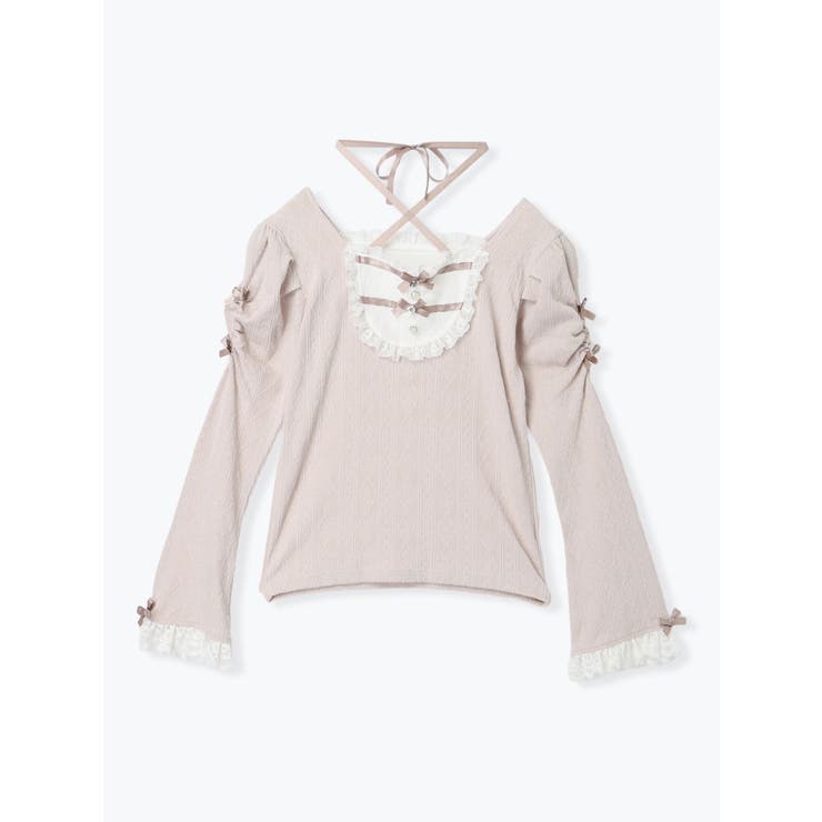 フレアスリーブバックレースアップカットソー[品番：PLMW0013025]｜NOEMIE（ノエミー ）のレディースファッション通販｜SHOPLIST（ショップリスト）
