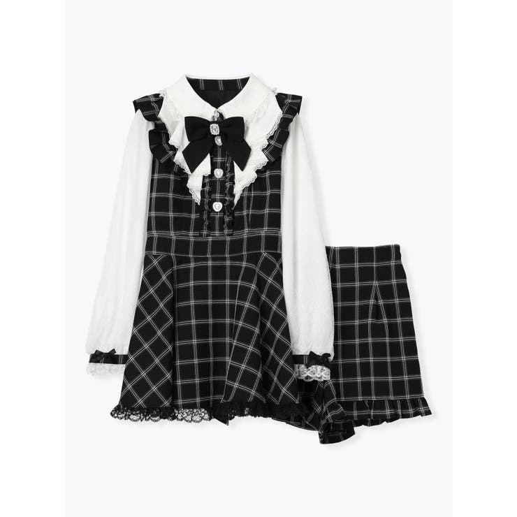 バックリボンラッフルセットアップ[品番：PLMW0012905]｜NOEMIE