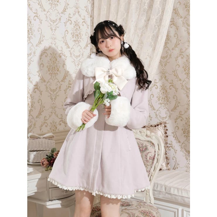 お嬢さんワッフルフレアコート[品番：PLMW0013199]｜NOEMIE（ノエミー