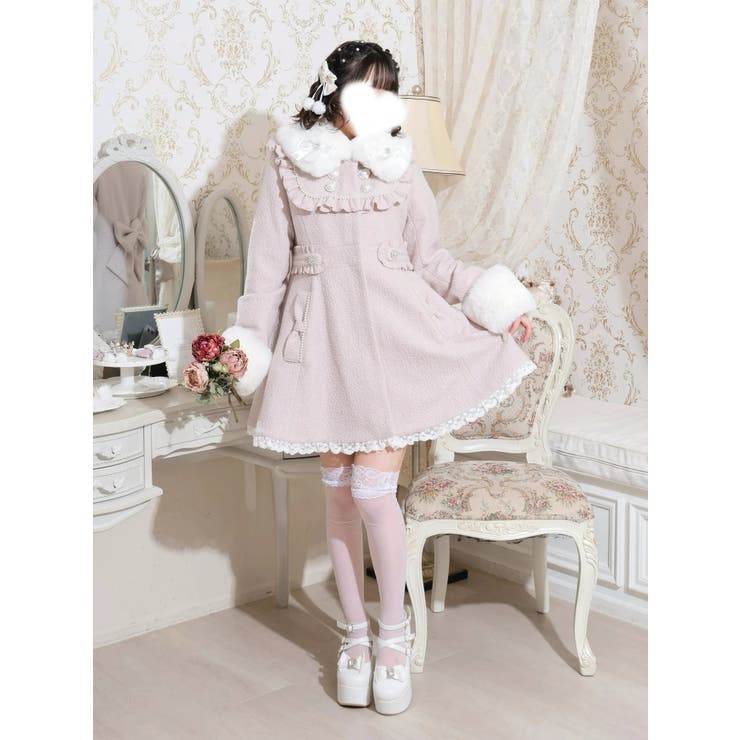 さきまるちゃんコラボヨークフレアコート[品番：PLMW0013219