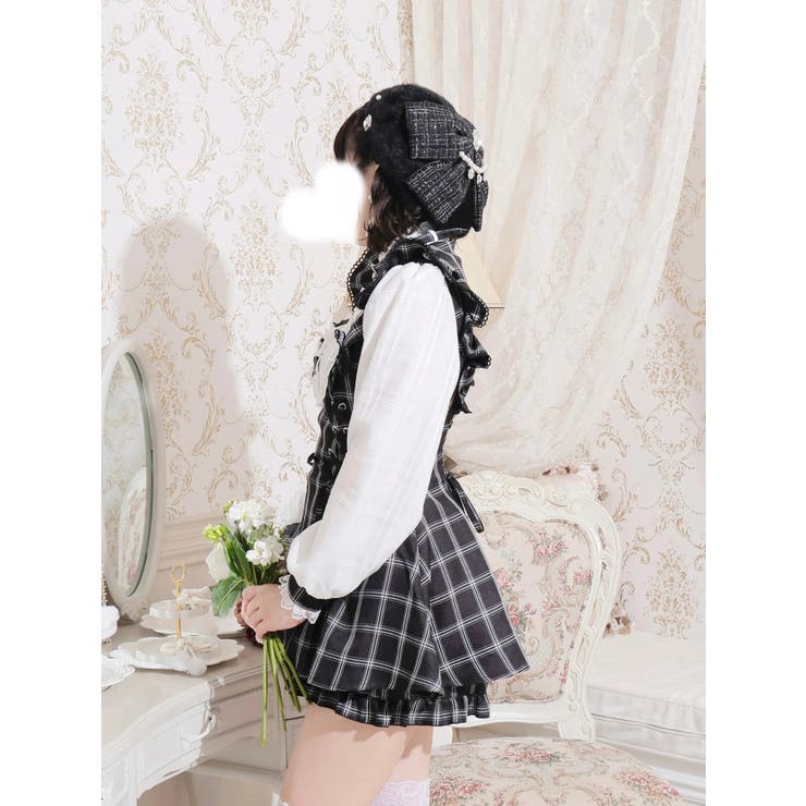 さきまるちゃんコラボ♡ハートチョーカーシアーチェックW