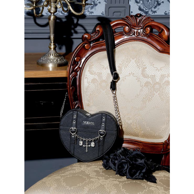 チェーン付きハートショルダーバッグ[品番：PLMW0013315]｜NOEMIE