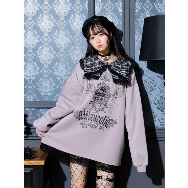 リボンゴシック裏起毛チュニック[品番：PLMW0013345]｜NOEMIE