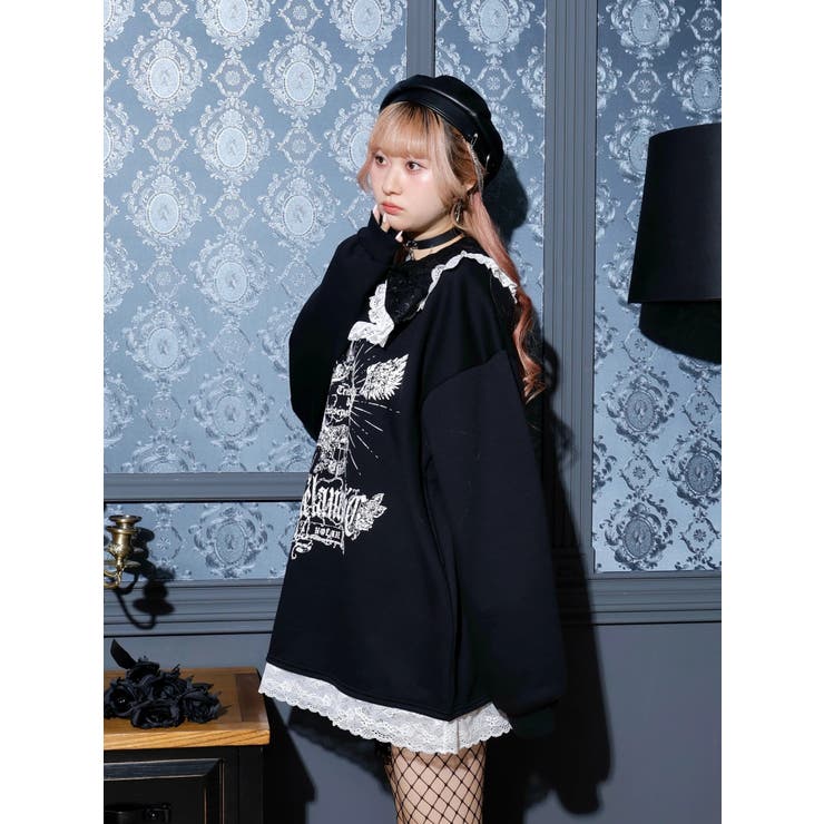 45R★裏毛リボンチュニック 45R☆裏毛リボンチュニック