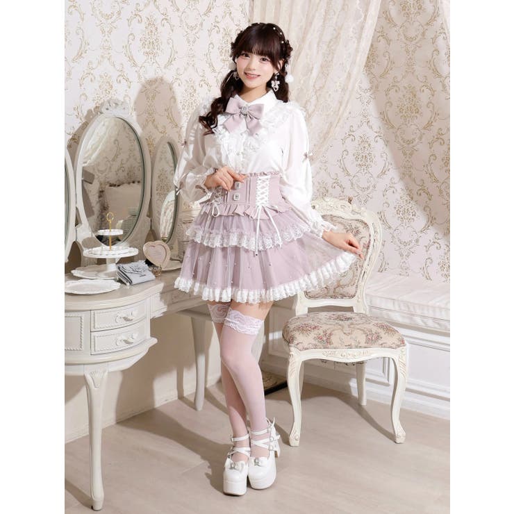 ノエミー NOEMIE メニーリボンハートゴシックフレアブラウス