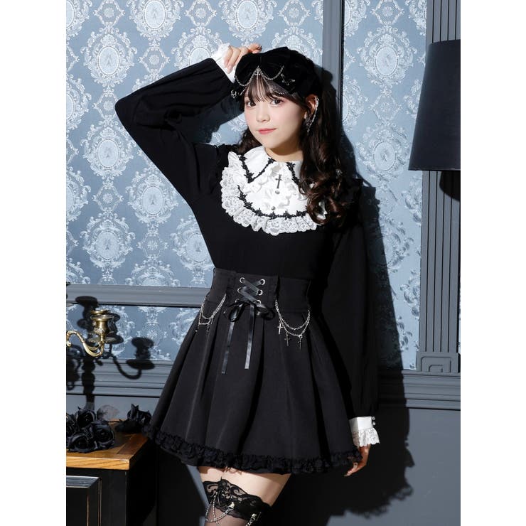 ローズレースゴシックカットソー[品番：PLMW0013488]｜NOEMIE