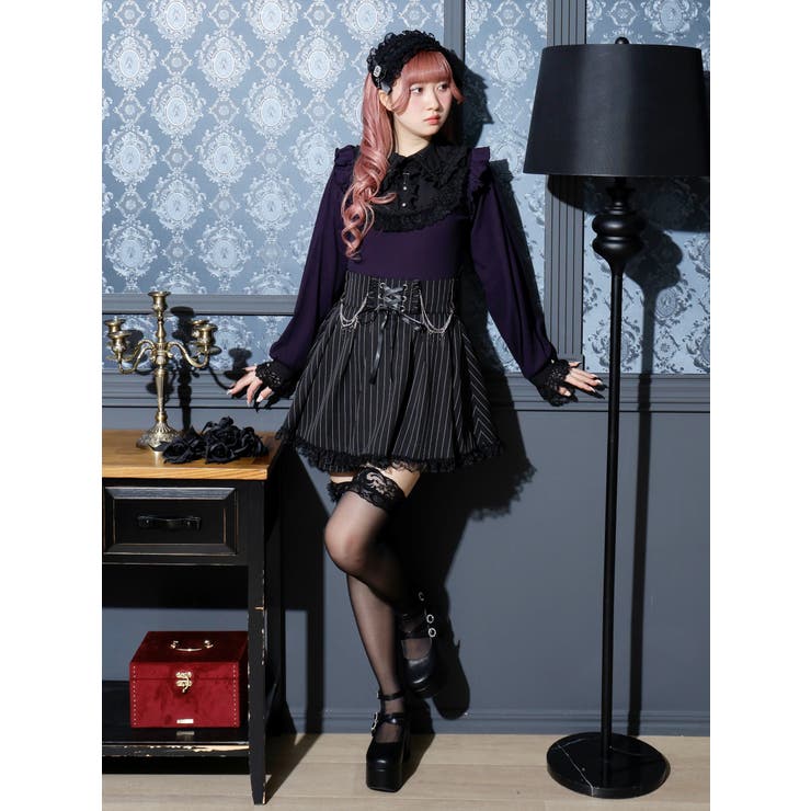 ローズレースゴシックカットソー[品番：PLMW0013488]｜NOEMIE