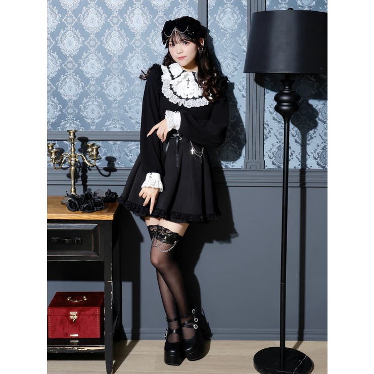 ローズレースゴシックカットソー[品番：PLMW0013488]｜NOEMIE