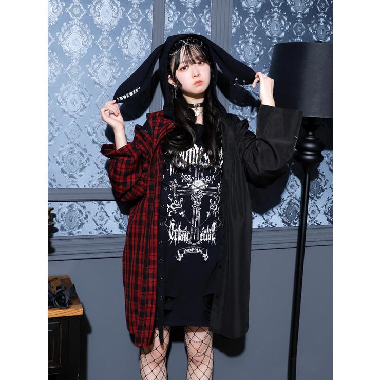 ★ELF SACK★うさぎ耳 フード付 ゆったり デニム コート/送料込 楽天市場】【送料無料】ゆったり ドロップ耳 ロング丈 ロング
