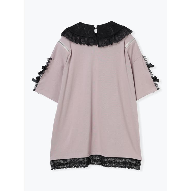 エンジェルリボンフリル裏毛チュニック[品番：PLMW0013696]｜NOEMIE