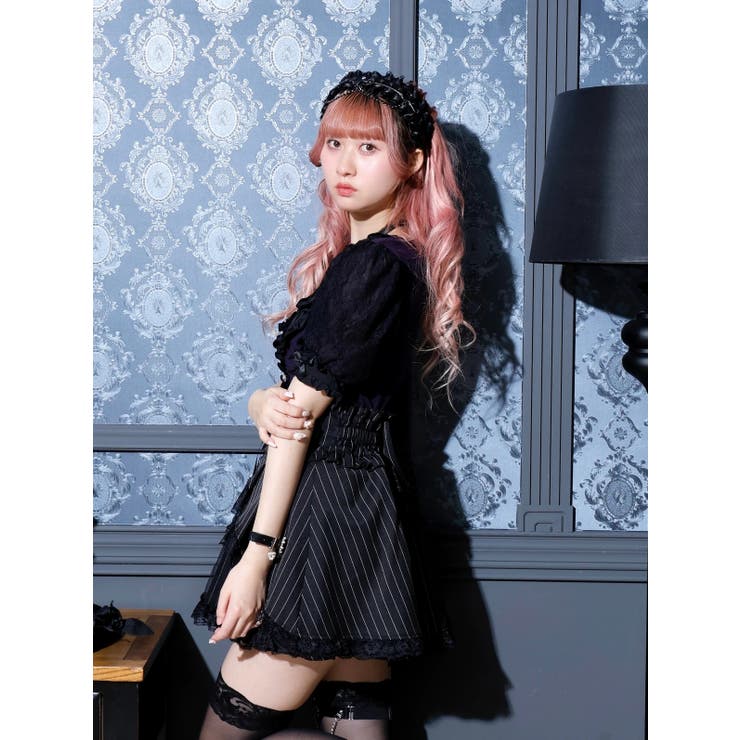 ローズチョーカーネックゴシックカットソー ローズチョーカーネックゴシックカットソー（カットソー・T