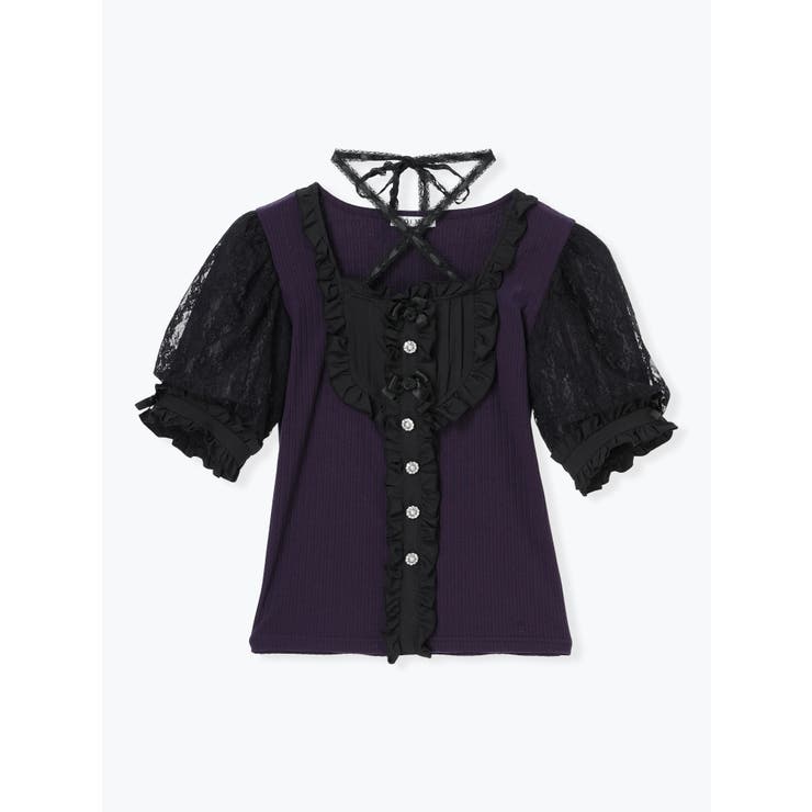 NOEMIE ノエミー ローズチョーカーネックゴシックカットソー ローズチョーカーネックゴシックカットソー[品番：PLMW0013889