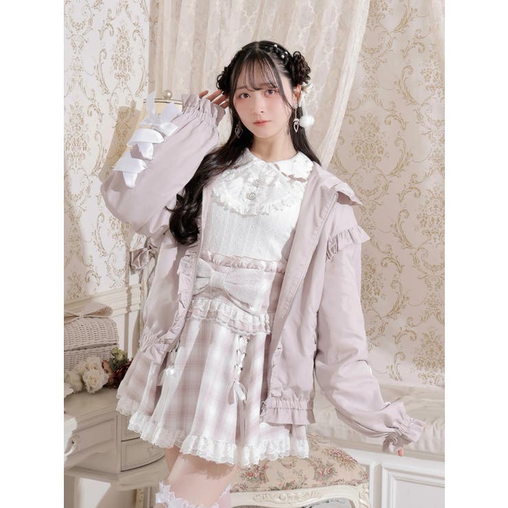 うさ耳リボンスピンドルブルゾン[品番：PLMW0013774]｜NOEMIE