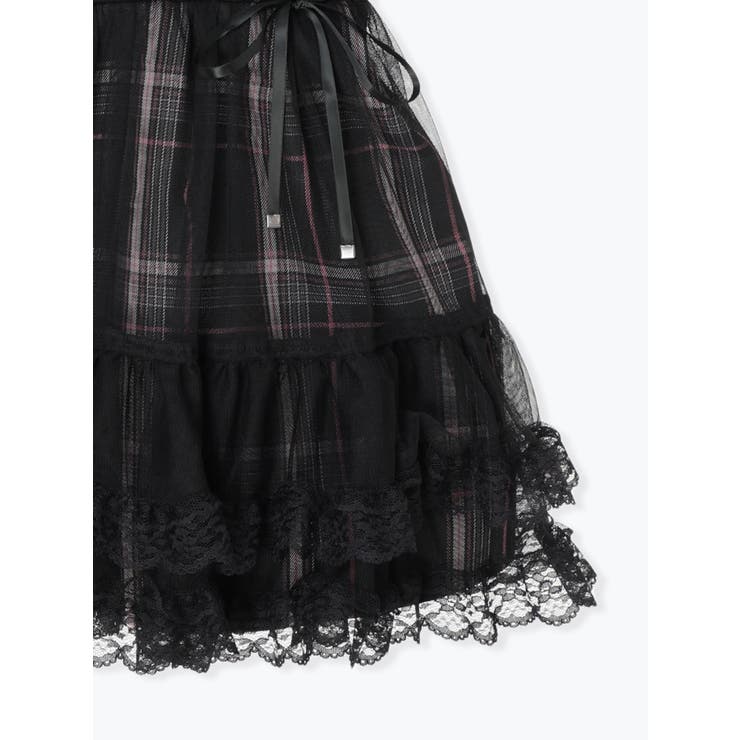 レースアップチュールティアードセットアップ[品番：PLMW0014045